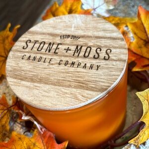 Used Stone and Moss orange candle